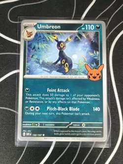 Pokemon TCG Umbreon 2024 Uncommon Card 130/197 Regular Trick-or-Trade - Image 1