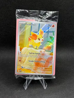 Pokemon Mega Evolution Chaos Rising Fennekin 080 Black Star Promo SEALED Mint - Image 1