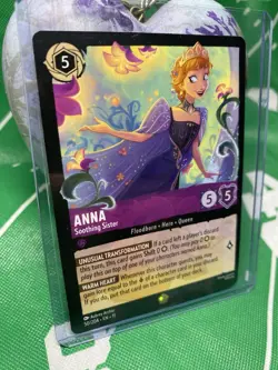Disney Lorcana TCG Floodborn Anna - Soothing Sister 50/204 Foil Card - Image 1