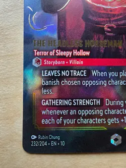 Disney Lorcana Enchanted The Headless Horseman - Terror of Sleepy Hollow 232/204 - Image 5