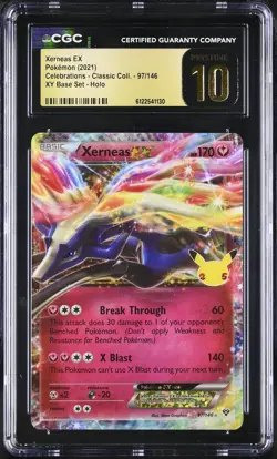 CGC 10 Xerneas EX 97/146 Xy Base Set Holo Pokemon Pristine Celebrations - Image 1