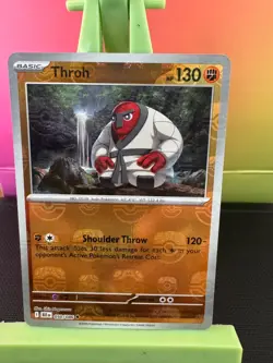 Pokemon TCG Black Bolt 050/086 Throh Master Ball Pattern NM - Image 1
