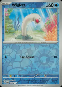 WIGLETT 058/197 COMMON OBSIDIAN FLAMES POKEMON REVERSE HOLO NM - Image 1