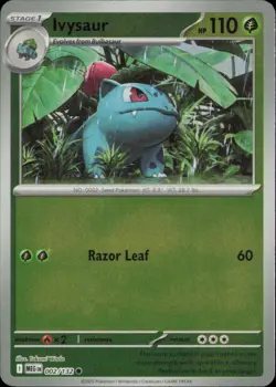 IVYSAUR 002/132 COMMON MEGA EVOLUTION POKEMON REVERSE HOLO NM - Image 1