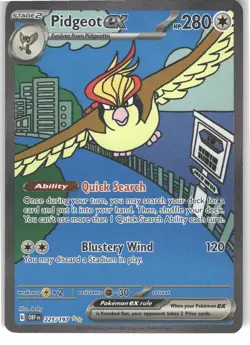 Pidgeot ex 225/197 Special Illustration Rare Obsidian Flames Pokemon Near Mint - Image 1