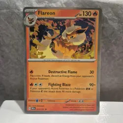 FLAREON 013/131 HOLO RARE PRISMATIC EVOLUTIONS POKEMON LP - Image 1