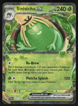 Pokemon TCG SV Twilight Masquerade #023/167 Sinistcha EX NM - Image 1