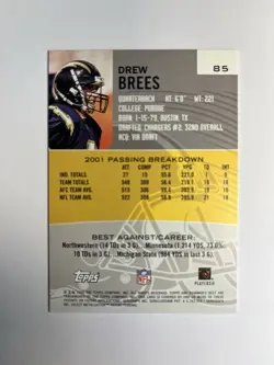 2002 BOWMANS BEST #85 DREW BREES HOLO REFRACTOR CHARGERS /SAINTS ‼Nice - Image 2