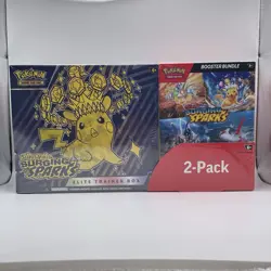 Pokemon TCG Surging Sparks Booster Box Elite Trainer Box + Booster Bundle Costco - Image 1