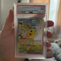 Pokemon Pikachu ex 238/191 Sv08 Surging Sparks SIR Full Art Holo PSA 9 - Image 1