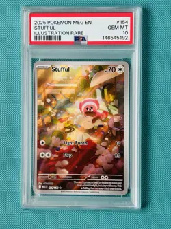 Pokemon TCG Stuff 154/132 Mega Evolution Illustration Rare PSA 10 Gem Mint - Image 1