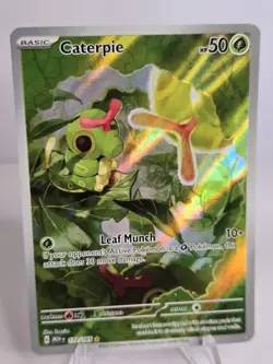 Caterpie 172/165 IR NM SV: Scarlet & Violet 151 Illustration Rare Pokemon TCG - Image 1