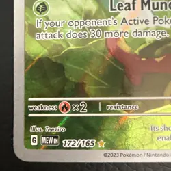 Caterpie 172/165 IR NM SV: Scarlet & Violet 151 Illustration Rare Pokemon TCG - Image 2