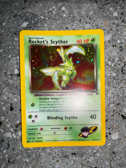 Pokemon TCG Cards Rocket's Scyther 13/132 Gym Heroes Holo Rare EXC-NM * SWIRL * - Image 3