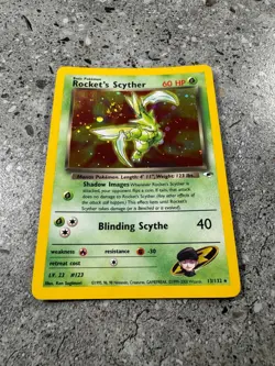 Pokemon TCG Cards Rocket's Scyther 13/132 Gym Heroes Holo Rare EXC-NM * SWIRL * - Image 5