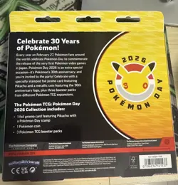 Pokemon TCG Pokemon Day 2026 Collection Box - Pikachu Promo Sealed New - Image 2