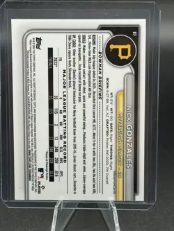 2024 BOWMAN CHROME NICK GONZALEZ GREEN REFRACTOR RC /99 PITTSBURGH PIRATES - Image 2