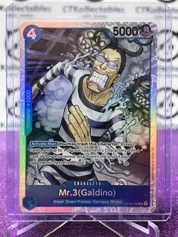 2026 ONE PIECE THE TIME OF BATTLE MR.3(GALDINO) # OP16-056 SR FOIL TCG CARD - Image 4