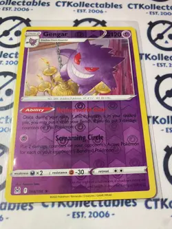 Gengar Reverse Holo Rare #066/196 2022 Sword & Shield Lost Origin Pokemon Card - Image 1