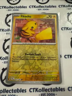Pikachu Reverse Holo Scarlet & Violet Temporal Forces # 051/162 Pokemon - Image 1