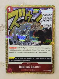 ☠ Radical Beam!! - OP01-029 UC - Textured Foil - One Piece CCG - Premium... - Image 1