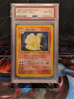 PSA 8 Ninetales 12/102 Base Set Pokemon Card MINT - Image 1