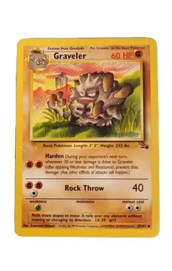 GRAVELER - Fossil Set - 37/62 - Uncommon - Pokemon Card - Unlimited Edition - NM - Image 1