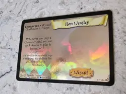 Harry Potter TCG 2001 Ron Weasley Base Set 17/116 Foil Holo Card - Image 1