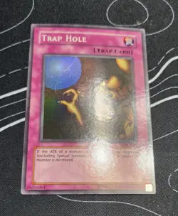 Trap Hole LOB-E046-058 UK Europe Super Rare Trap Card Unlimited Yugioh Card 2002 - Image 5