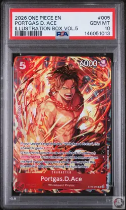 Portgas D. Ace 005 Illustration Box Vol.5 One Piece Promos One Piece PSA 10 - Image 1