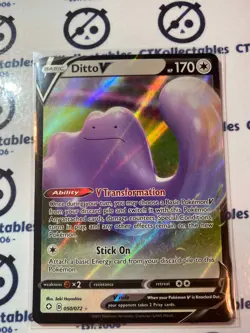 Ditto V 050/072 Ultra Rare Shining Fates Pokemon Card - Image 1