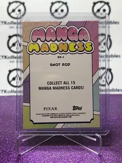 2026 DISNEY TOPPS NEON SNOT ROD # MM-6 MANGA MADNESS (CARS) NON-FOIL CARD - Image 2