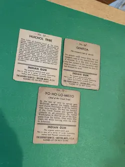 1947, Goudey Indian Gum , Cards , Lot of 3, Poor- Fair U Free Shipping !! - Image 4