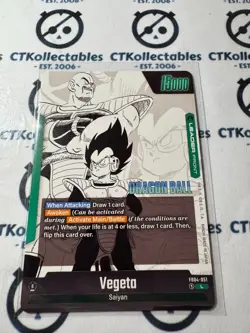 Dragon Ball Fusion World Manga Vegeta Silver Foil L Leader FB04 -051 - Image 2