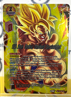 DBS SS SON GOKU, UNITED ONSLAUGHT # BT19-003 FOIL DRAGON BALL SUPER CARD - Image 1