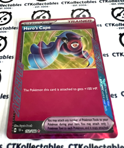 2024 TEMPORAL FORCES HERO'S CAPE # 152/162 ACE SPEC FOIL POKEMON CARD - Image 1