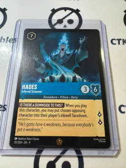 Disney Lorcana Fabled NON FOIL 151/204 Hades - Infernal Schemer LEGENDARY - Image 1