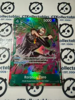 Roronoa Zoro (Treasure Rare) One Piece Adventure on Kami's Island # OP13-037 TR - Image 1
