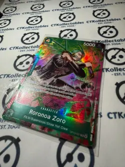 Roronoa Zoro (Treasure Rare) One Piece Adventure on Kami's Island # OP13-037 TR - Image 2