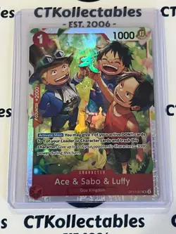 One Piece - Carrying on his will Super Rare OP13-007 – Ace, Sabo & Luffy - Image 1