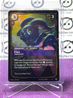 2026 RIFTBOUND LEAGUE OF LEGENDS SPIRITFORGED FIZZ # 140/221 FOIL TCG - Image 1
