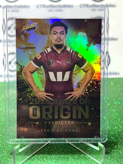 2026 SELECT NRL STATE OF ORIGIN PREDICTOR #SPG35 JEREMIAH NANAI 093/115 QLD CARD - Image 1