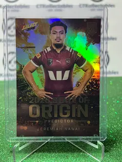 2026 SELECT NRL STATE OF ORIGIN PREDICTOR #SPG35 JEREMIAH NANAI 093/115 QLD CARD - Image 3