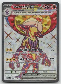 Pokemon - Toxtricity ex 227/182 Ultra Rare Holo - SV04: Paradox Rift - NM - Image 1