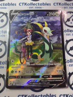Serperior V Ultra Rare #TG13/TG30 2022 Sword & Shield Silver Tempest Pokemon - Image 1