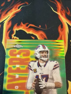 2025 JOSH ALLEN TOPPS CHROME POWER PLAYERS GREEN /99 - Image 3