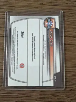 2025-26 Topps Bowman Chrome U Auto Jaida Civil 1st #CPA-JC Tennessee - Image 2