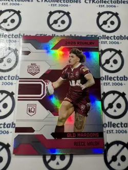 2025 NRL Rivalry Silver Special Edition Reece Walsh S27/36 QLD Maroons - Image 1