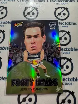 2025 AFL Footy Stars Footy Heads Jeremy Cameron FH37 Cats - Image 1