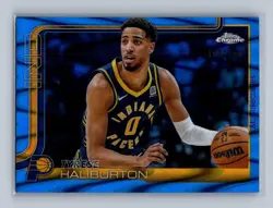 2025-26 Topps Chrome #3 Tyrese Haliburton Blue RayWave Refractor #/150 - Image 1